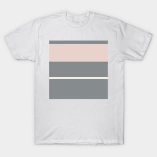 A pleasant pattern of Very Light Pink, Grey, Gray (X11 Gray) and Light Grey stripes. T-Shirt